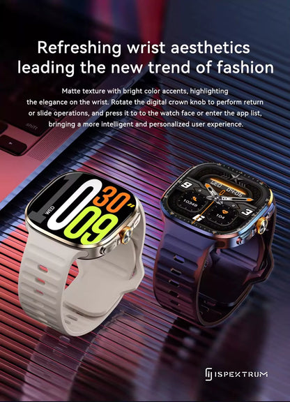 IS99 4G LTE GPS Smartwatch with Rotating Camera, ChatGPT, 2 Inch AMOLED Display & Health Monitoring