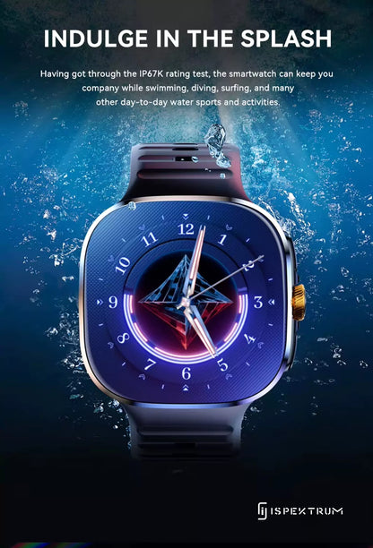 IS99 4G LTE GPS Smartwatch with Rotating Camera, ChatGPT, 2 Inch AMOLED Display & Health Monitoring