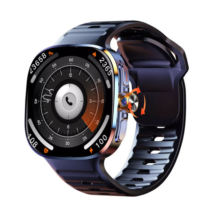 IS99 4G LTE GPS Smartwatch with Rotating Camera, ChatGPT, 2 Inch AMOLED Display & Health Monitoring