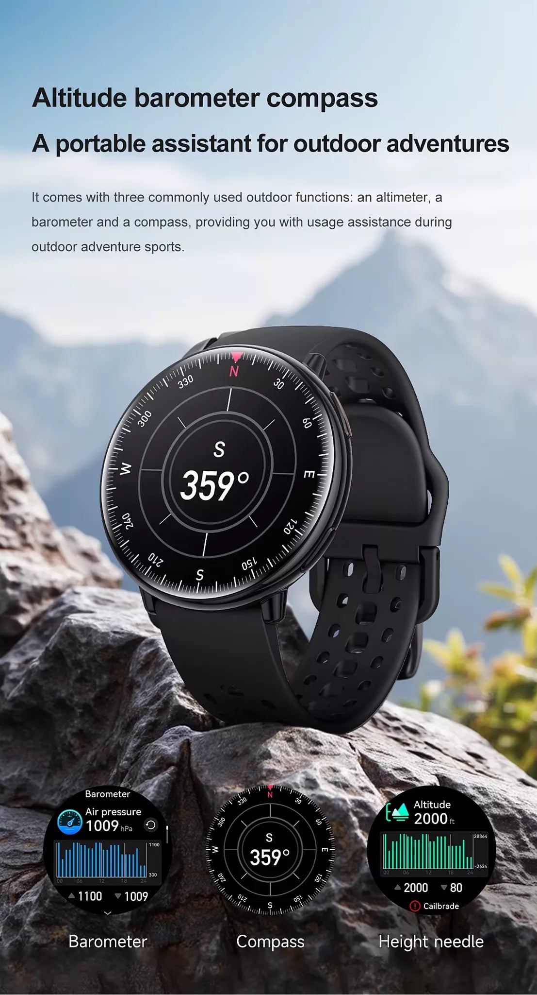 APEX GPS Smartwatch | ChatGPT AI Assistant & Health Tracking, AMOLED Display, GPS