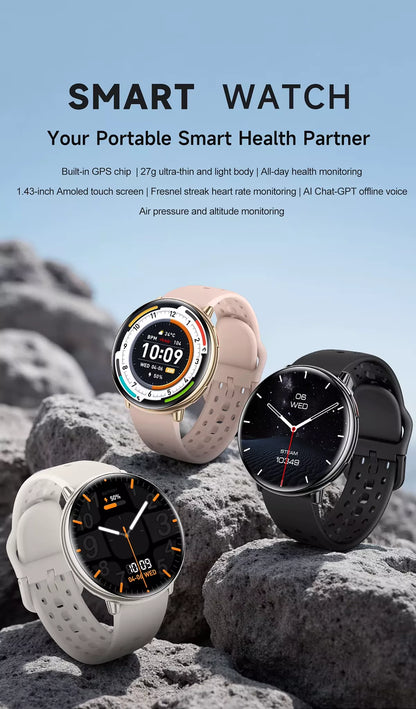 APEX GPS Smartwatch | ChatGPT AI Assistant & Health Tracking, AMOLED Display, GPS
