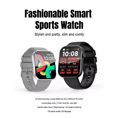 Nova V3 Smartwatch – Ultra-Slim AMOLED Fitness & Health Watch