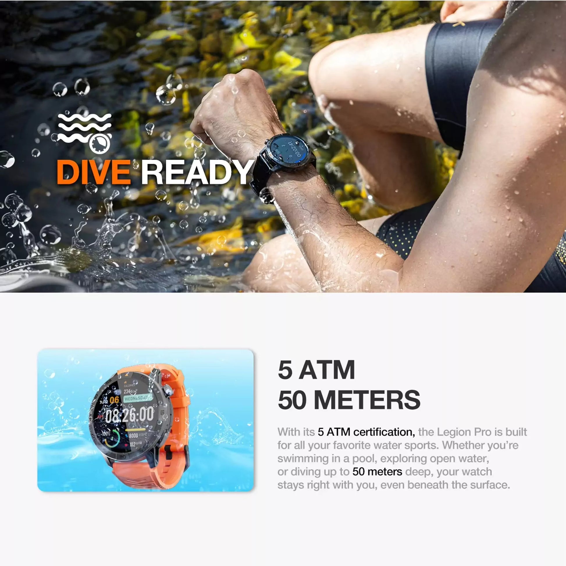 Legion Pro GPS Smartwatch – AMOLED Display, Waterproof, Long Battery Life - ISPEKTRUM Smart Watch