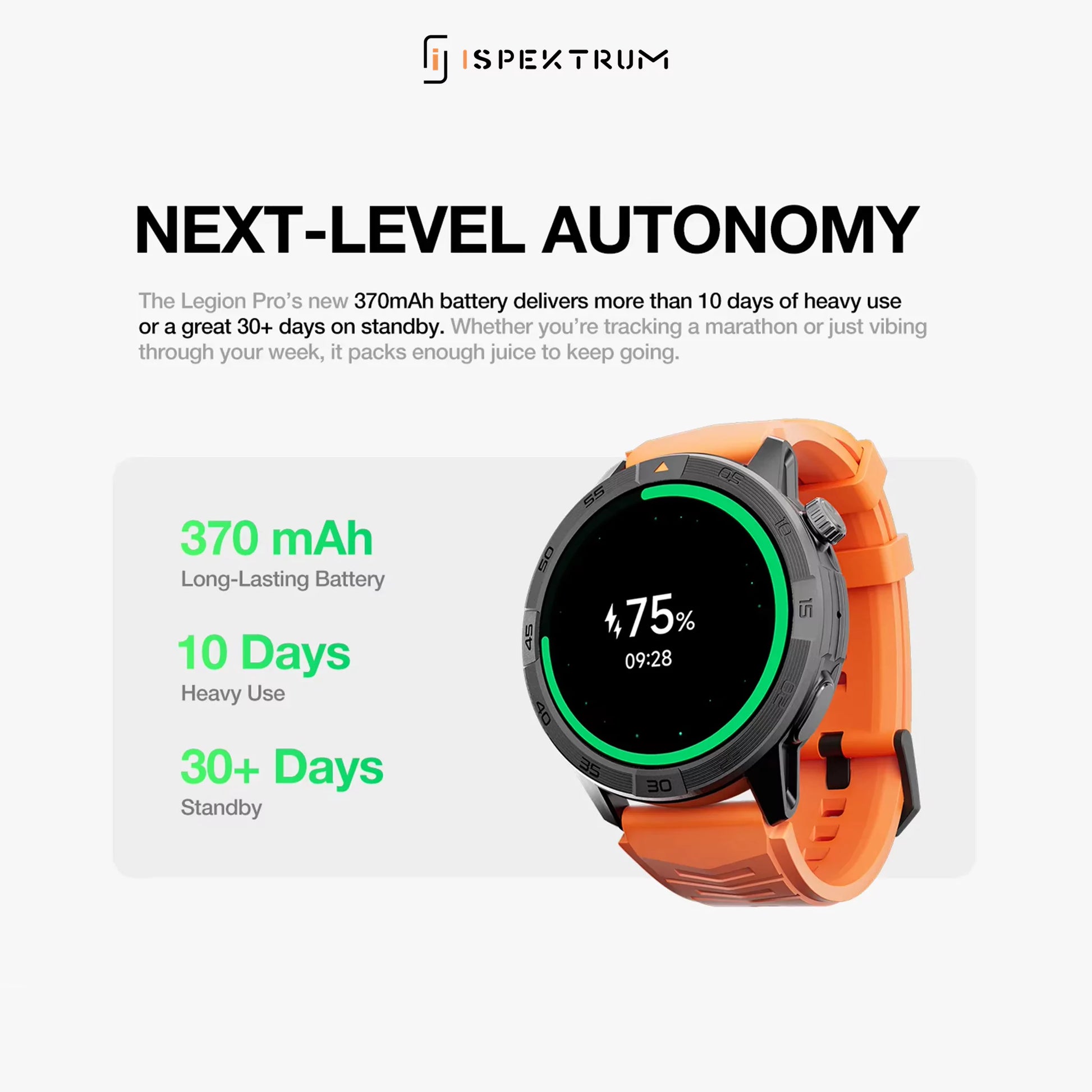 Legion Pro GPS Smartwatch – AMOLED Display, Waterproof, Long Battery Life - ISPEKTRUM Smart Watch