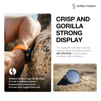 Legion Pro GPS Smartwatch – AMOLED Display, Waterproof, Long Battery Life - ISPEKTRUM Smart Watch