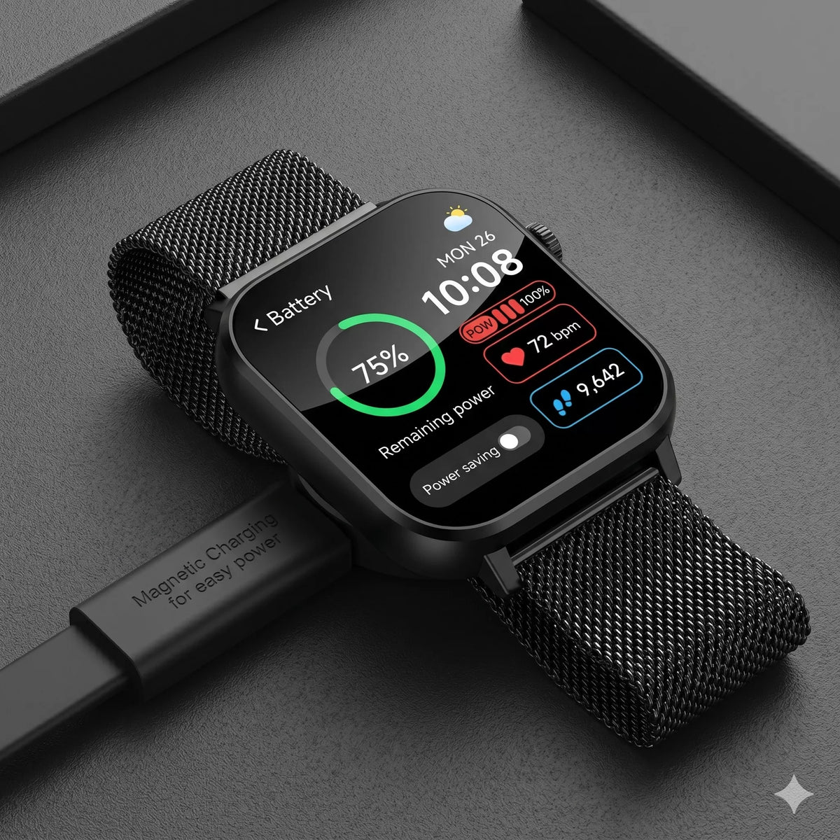 Montre connectée Nova V3 – Ultra-mince, AMOLED, suivi de forme et de santé