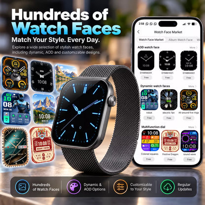Montre connectée Nova V3 – Ultra-mince, AMOLED, suivi de forme et de santé