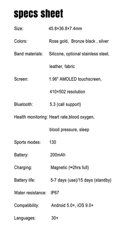 Nova V3 Smartwatch – Ultra-Slim AMOLED Fitness & Health Watch