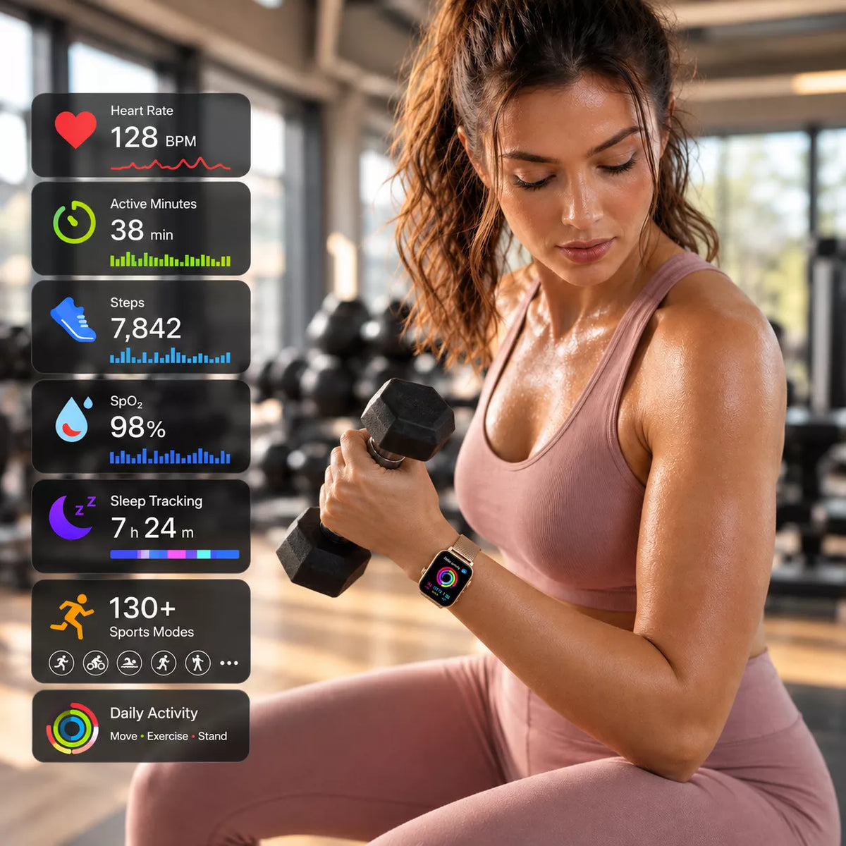 Montre connectée Nova V3 – Ultra-mince, AMOLED, suivi de forme et de santé