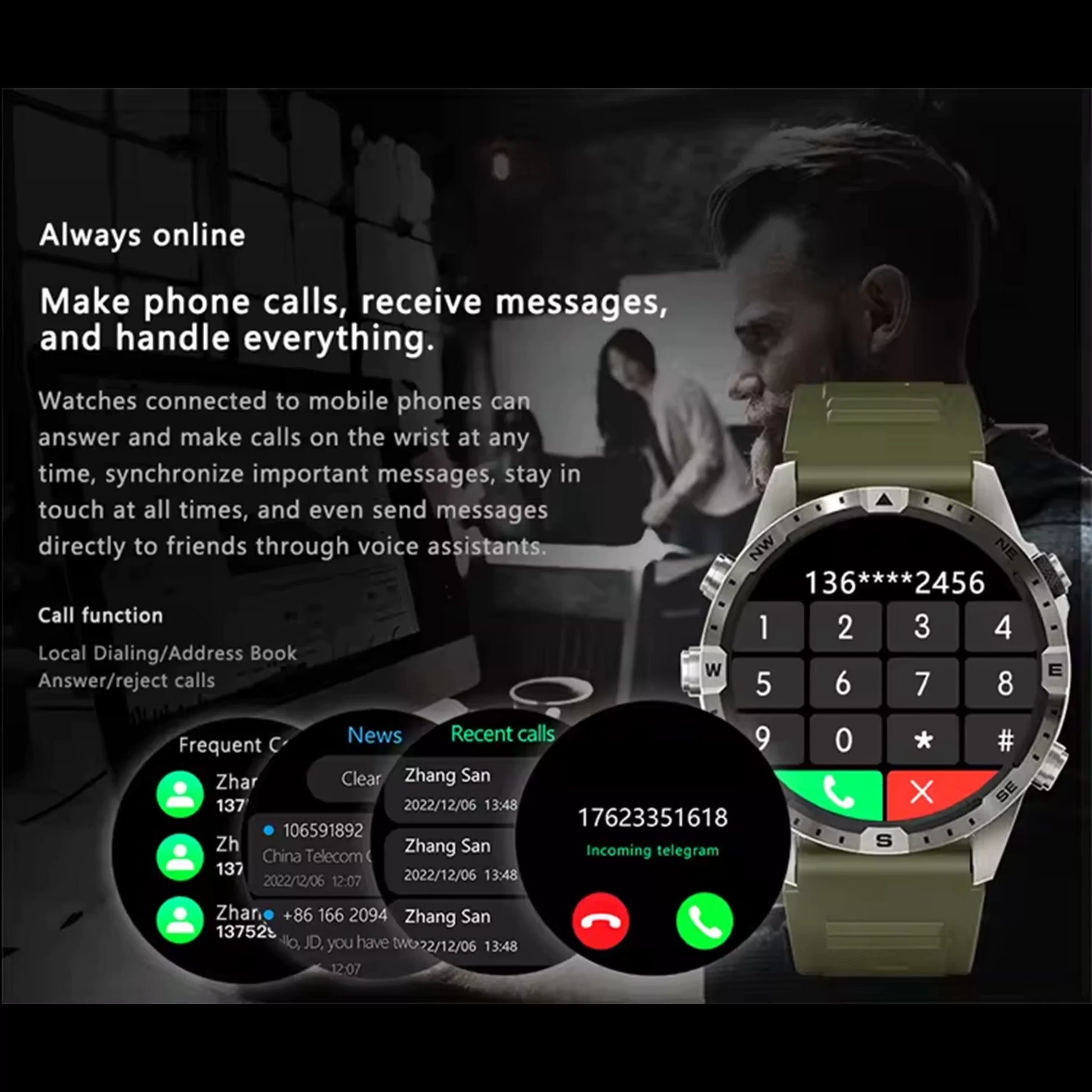 Android watch you can text on online