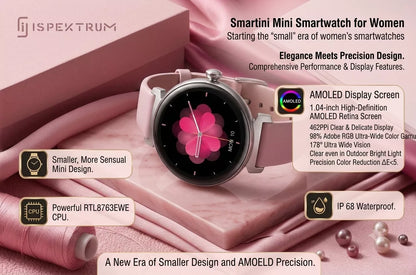 Smartini Mini Smart Watch for Women — AMOLED Display • Health & Fitness Tracker