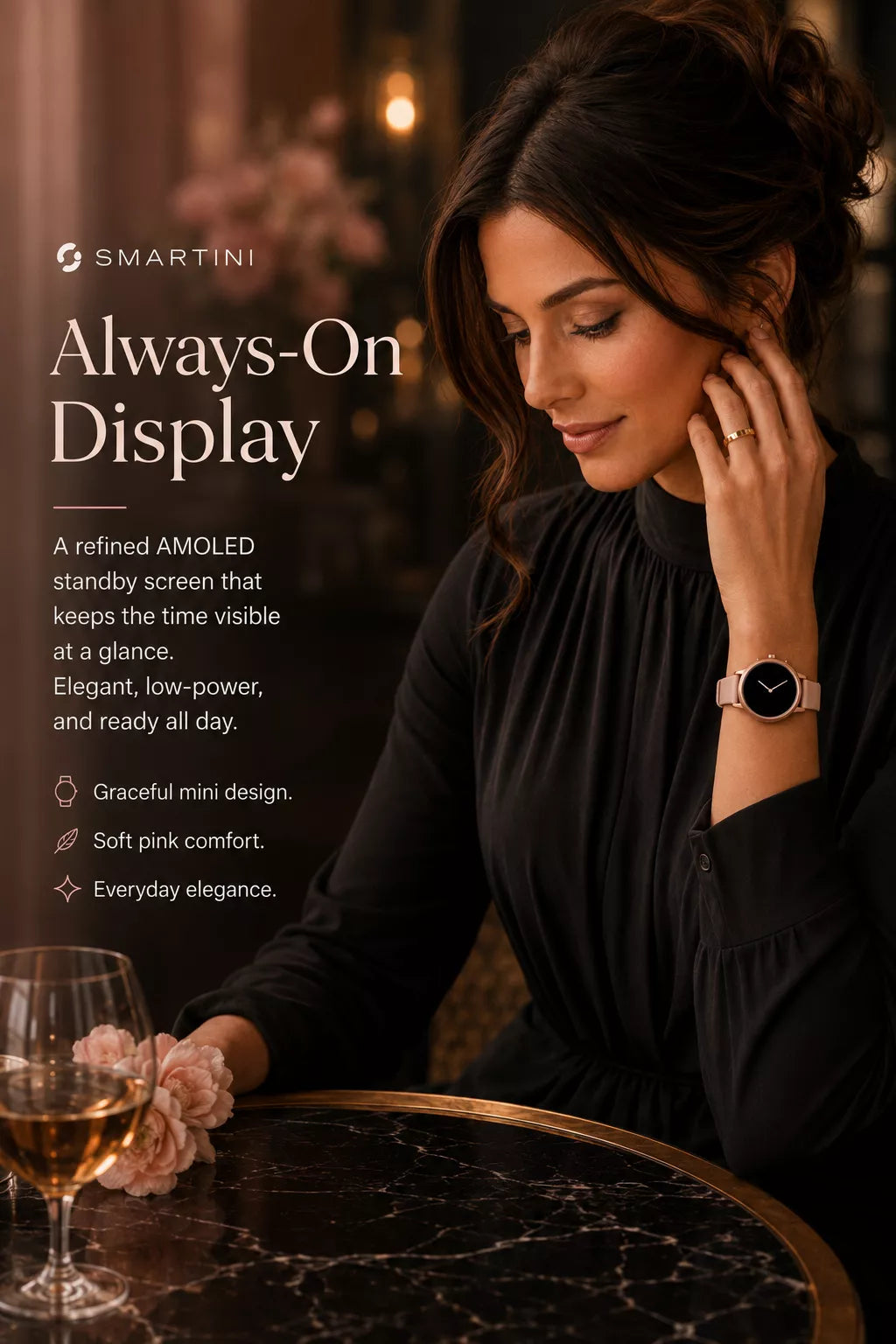 Smartini Mini Smart Watch for Women — AMOLED Display • Health & Fitness Tracker
