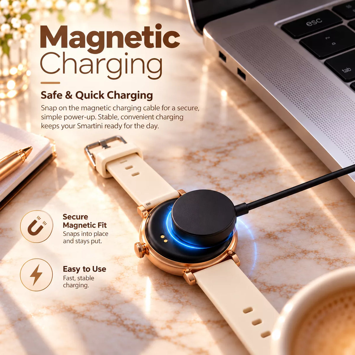 Smartini Mini Smart Watch for Women — AMOLED Display • Health & Fitness Tracker