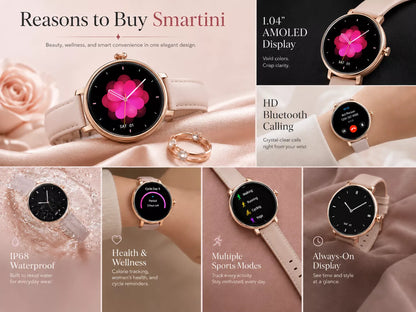 Smartini Mini Smart Watch for Women — AMOLED Display • Health & Fitness Tracker