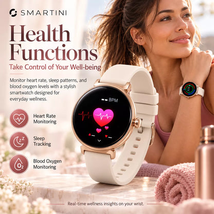 Smartini Mini Smart Watch for Women — AMOLED Display • Health & Fitness Tracker