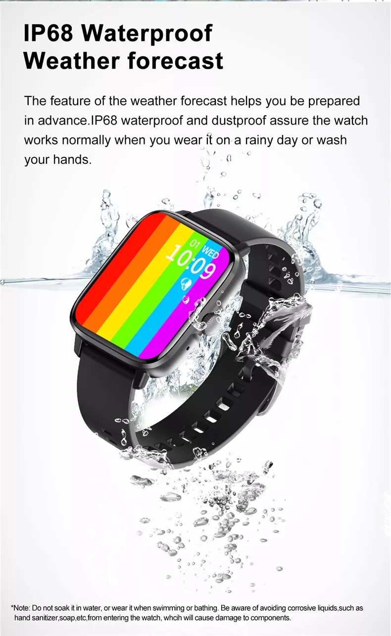 ISPEKTRUM Is102 Smart Watch 1.9 Inch Full HD Screen Bluetooth Calls Text Waterproof Sports Mode Fitness Tracker Heart Rate Bp Monitor Works