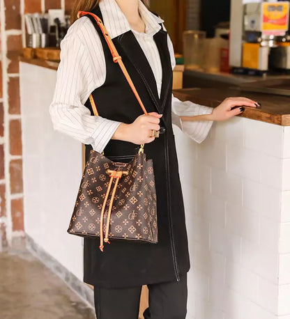 Velora Solace Bucket Shoulder Bag for Women | Genuine Leather