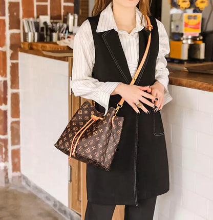 Velora Solace Bucket Shoulder Bag for Women | Genuine Leather