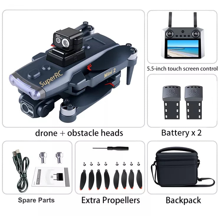 Vortex Q3 Mini 2 4K Drone | 7.8″ HD Screen, 3-Axis Gimbal & GPS