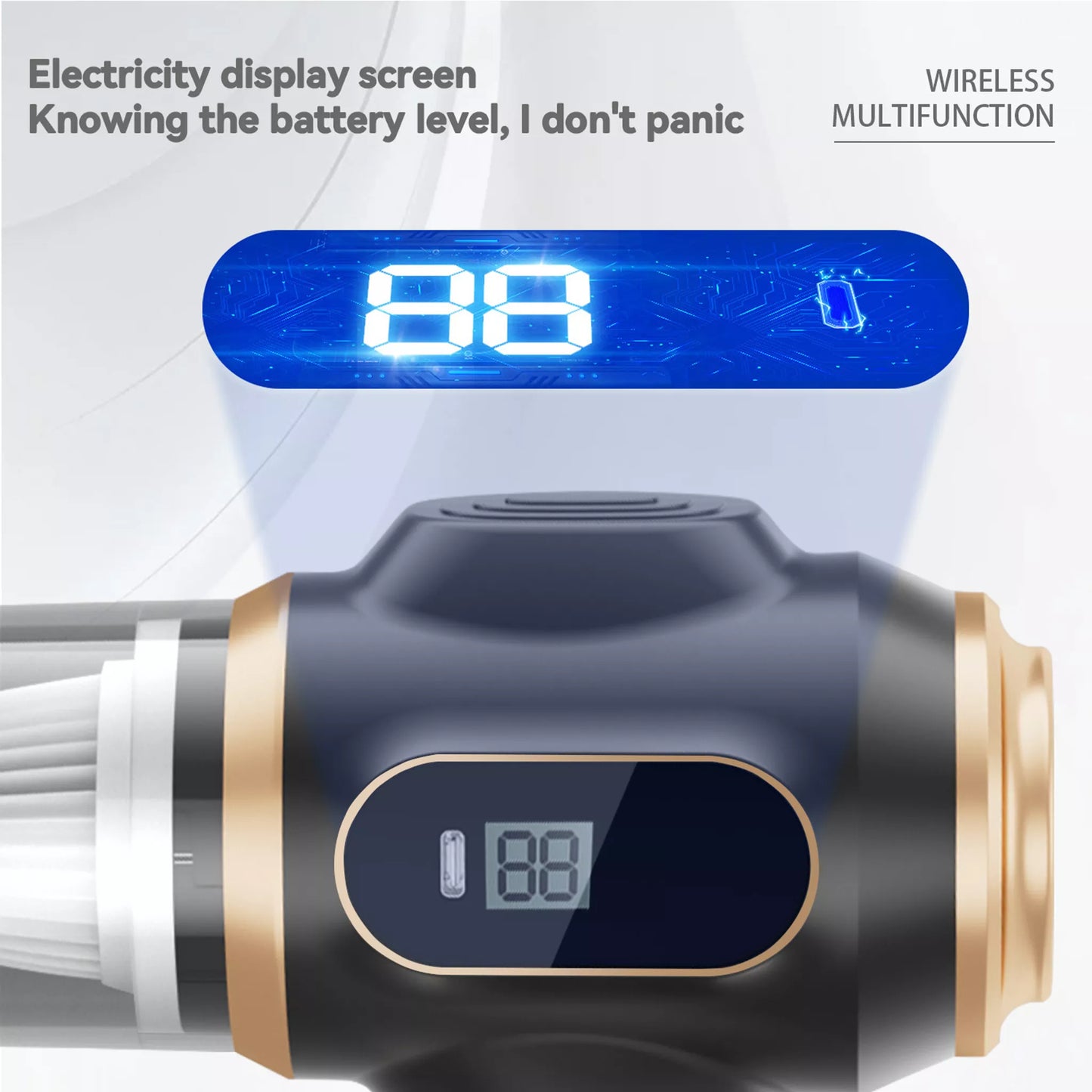 X88 Portable Cordless Vacuum Cleaner – 12000Pa 3-in-1 Handheld Vacuum & Blower