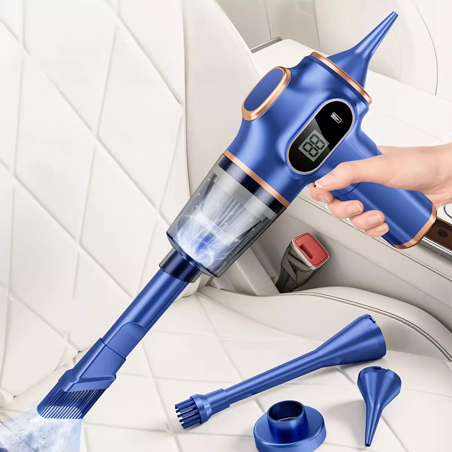 X88 Portable Cordless Vacuum Cleaner – 12000Pa 3-in-1 Handheld Vacuum & Blower