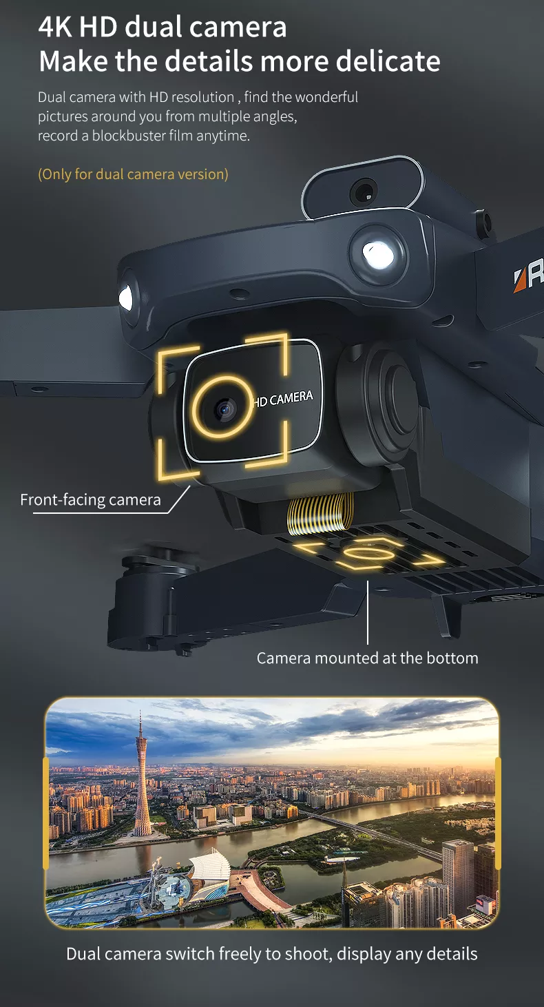 Drone quadcopter 4k dual camera deals