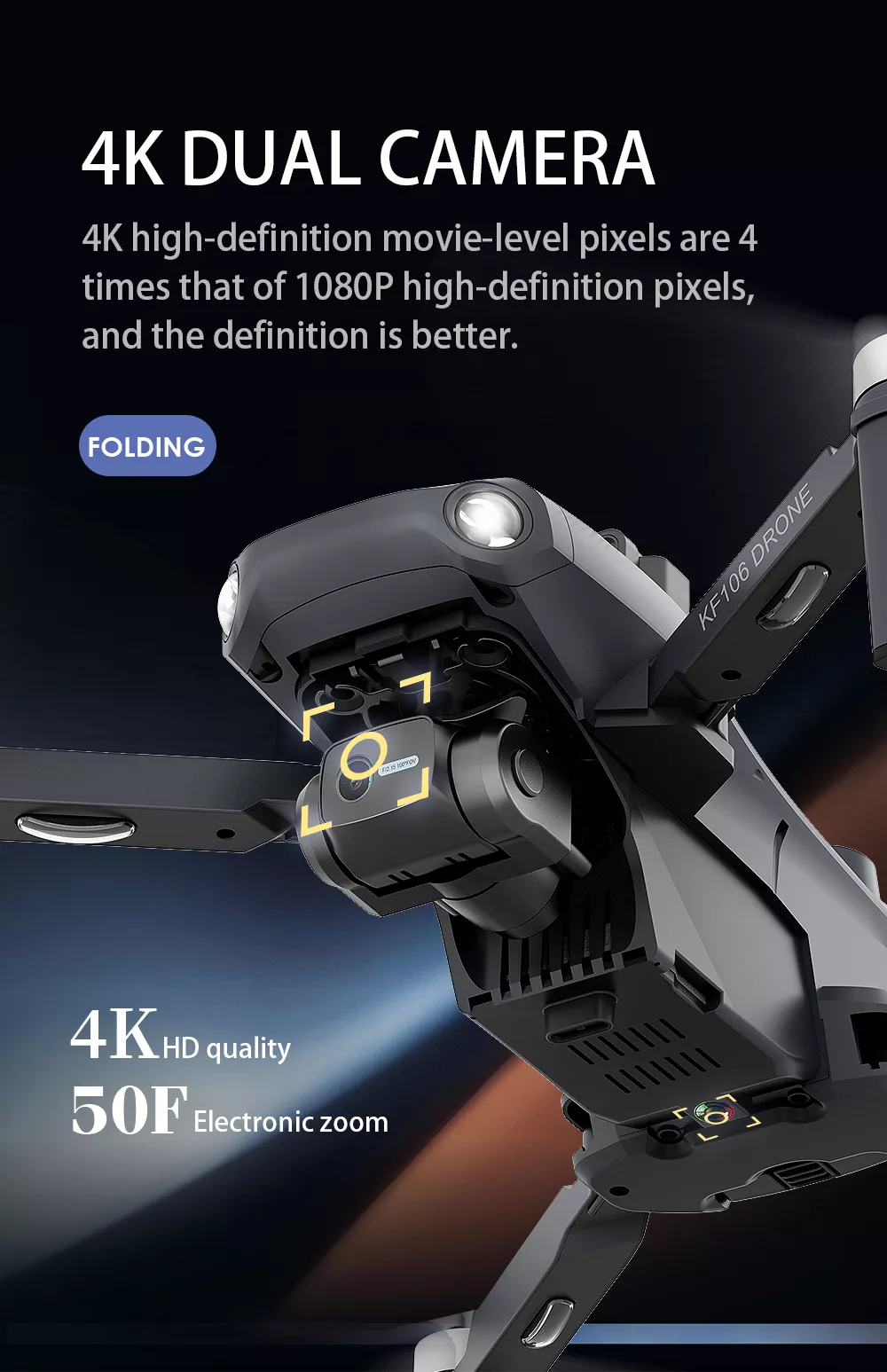 iSKF106 Max 4K Drone | 3-Axis Gimbal - ISPEKTRUM Toys & Games