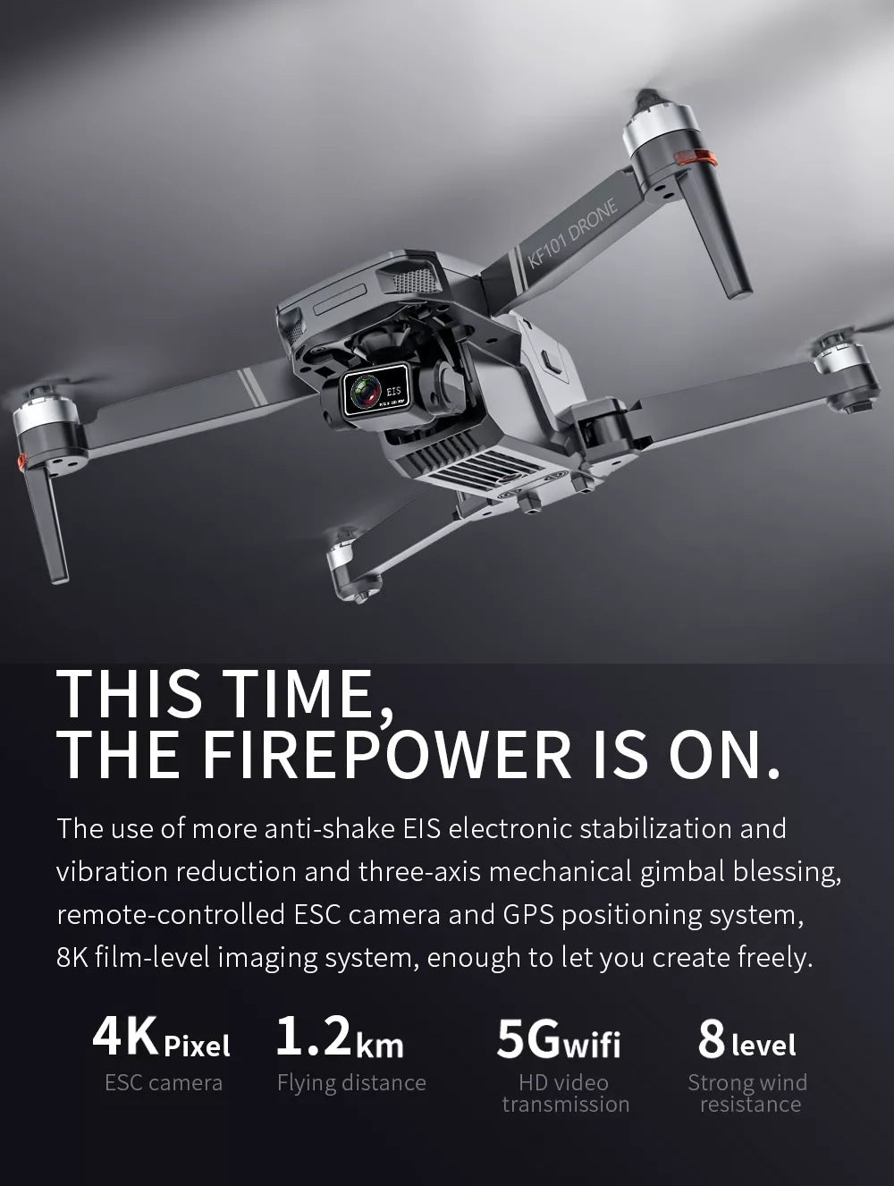 iSKF101 Pro 4K Drone | 3-Axis Gimbal - ISPEKTRUM Toys & Games