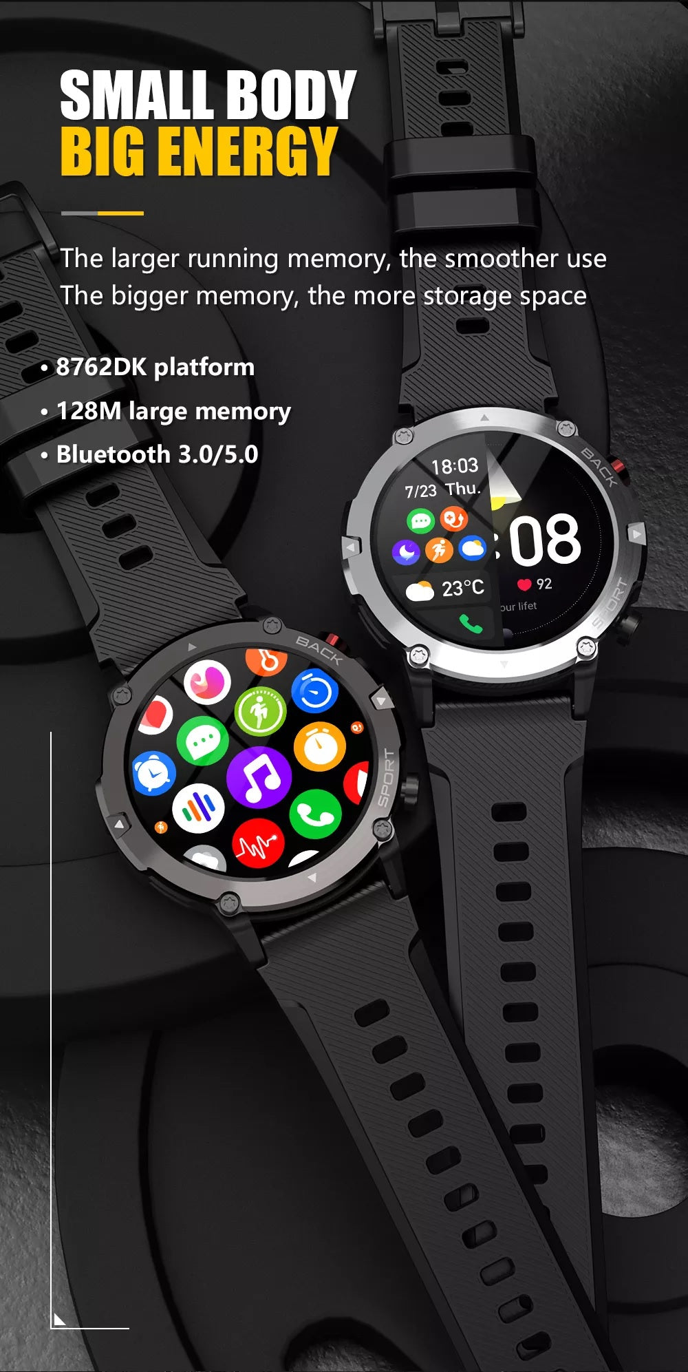 iS21 Smart Watch | Bluetooth Calling & Text - ISPEKTRUM Smart Watch