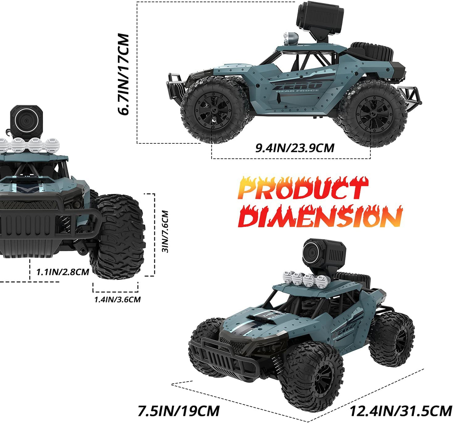 ISPEKTRUM Defender RC Monster Truck | Off Road Racer - ISPEKTRUM Toys & Games