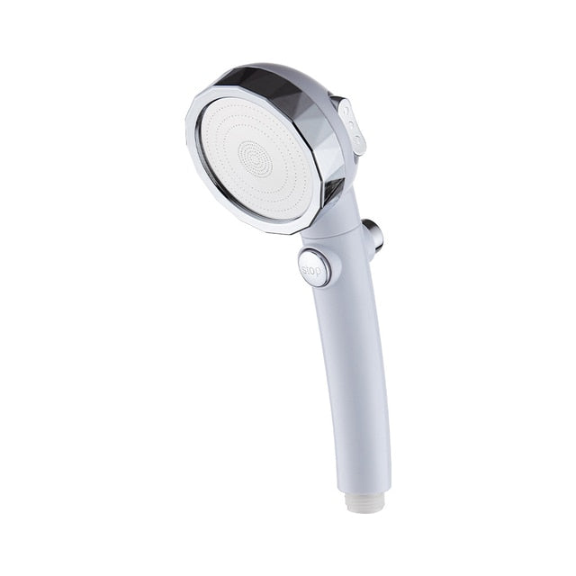 Water Saving High Pressure Shower Head Hand Hold Round Bathroom Accessory Chrome ABS Shower Heads - ISPEKTRUM Home & Garden